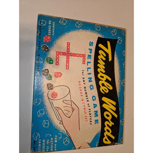 Vintage 1963 Tumble Words The Crossword Board Game Kohner Rare Complete - Picture 11 of 11